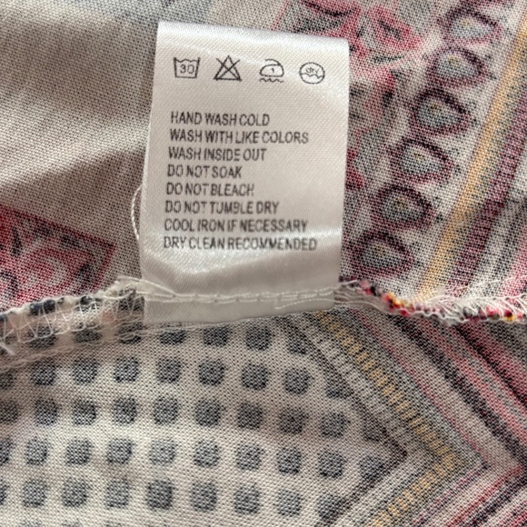 Beulah oversize boho flowy multiprint patchwork pullover blouse size S - Picture 12 of 13